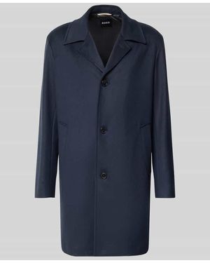BOSS Relaxed Fit Mantel mit Reverskragen Modell 'CLARK' - Blau