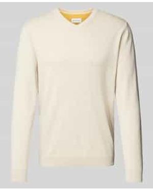 Tom Tailor Regular Fit Gebreide Pullover Van Zuiver Katoen - Naturel