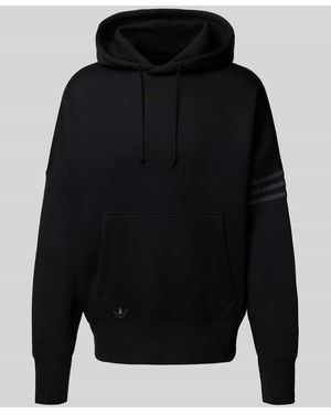 adidas Originals Hoodie mit überschnittenen Schultern und Känguru-Tasche - Blau
