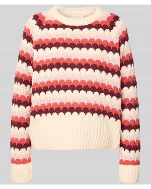 Freequent Strickpullover mit Rundhalsausschnitt Modell 'NEZZY' - Pink