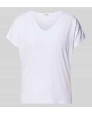 S.oliver Relaxed Fit T-Shirt Van Viscosemix - Wit