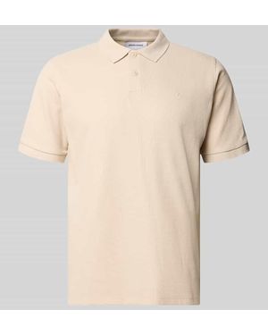 Jack & Jones Regular Fit Poloshirt mit Baumwoll-Anteil Modell 'Austin' - Natur