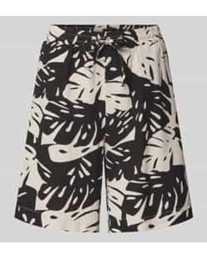 Freequent Relaxed Fit Bermuda Met Tunnelkoord - Zwart