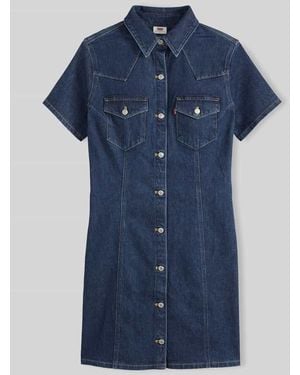 Levi's Schmales Freizeitkleid in Denim-Optik Modell 'TRACE' - Blau