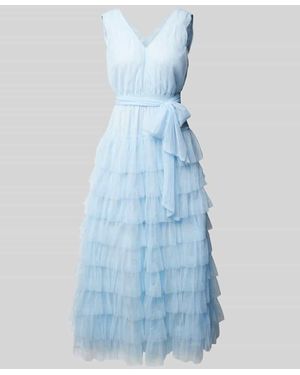 A-View Maxikleid Mit Volants Modell 'Miranda' - Blau
