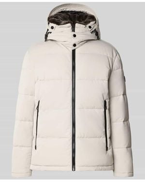 Strellson Regular Fit Steppjacke mit Reißverschlusstaschen Modell 'ARCOLA' - Natur