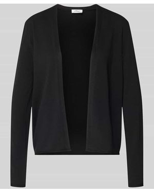 S.oliver Regular Fit Cardigan Baumwoll-Viskose-Mix - Schwarz
