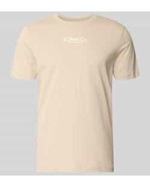 S.oliver Regular Fit T-Shirt Van Puur Katoen - Naturel