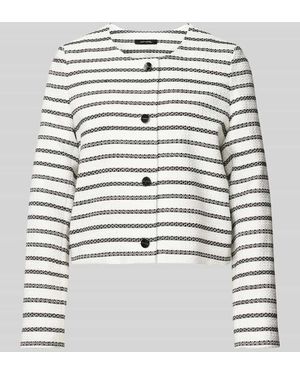 Comma, Blazer Mit Durchgehender Knopfleiste - Grau