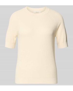 SELECTED Regular Fit Strickpullover aus Viskose-Baumwoll-Mix Modell 'ELINNA' - Natur