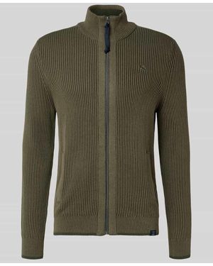 Lerros Strickjacke mit Reißverschluss - Grün