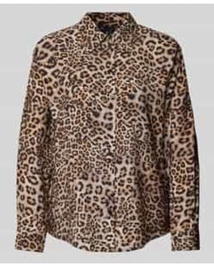 Marc Cain Overhemdblouse Met Knoopsluiting - Bruin