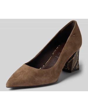 Tamaris Pumps in Velours-Optik - Braun