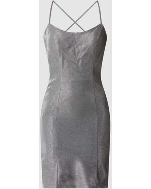 Luxuar Cocktailkleid Mit Glitter-Effekt - Grau