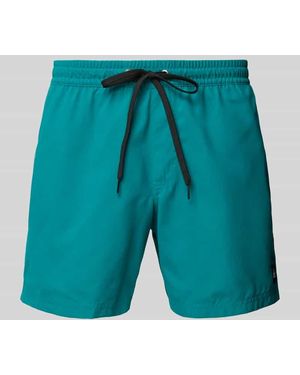 Quiksilver Badehose mit Label-Detail und elastischem Bund - Blau