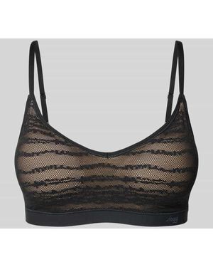 Sloggi Bralette mit Spitzenbesatz - Grau