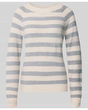 Vero Moda Regular Fit Pullover mit Streifen Modell 'DOFFY' - Grau