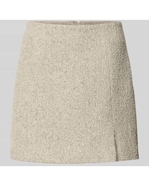 Cph Muse Minirock mit Woll-Anteil in Bouclé-Optik Modell 'BUCCO' - Natur