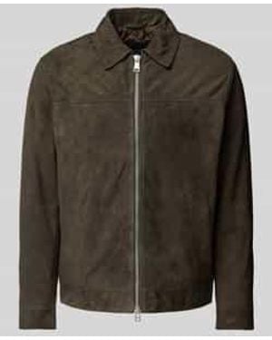Marc O' Polo Regular Fit Blouson Van Zacht Geitensuède - Groen