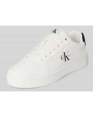 Calvin Klein Sneakers Met Labeldetails - Wit