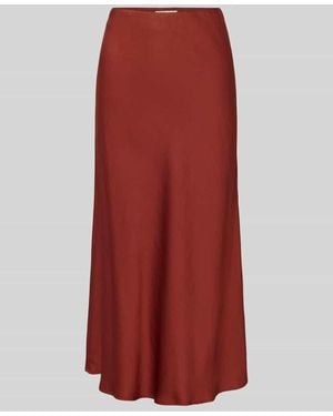 DRYKORN Midirock aus Satin Modell 'URA' - Rot