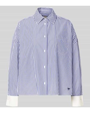 Weekend by Maxmara Regular Fit Hemdbluse aus reiner Baumwolle - Lila