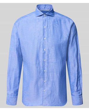 Eterna Regular Fit Businesshemd mit Kentkragen - Blau