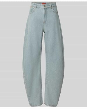 MAX&Co. Barrel Fit Jeans mit Denim-Tasche Modell 'MCOCANTORE' - Blau