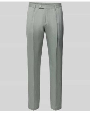 Antony Morato Regular Fit Leinenhose mit Bundfalten - Grau