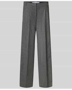 Marella Straight Fit Hose aus Schurwoll-Mix mit Seiden-Anteil - Grau