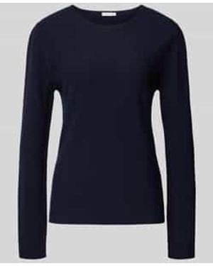 Tom Tailor Regular Fit Gebreide Pullover Van Een Mix Van Katoen En Viscose - Blauw