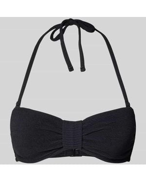 Jake*s Bikini-Oberteil in Bandeau-Form mit Strukturmuster - Pink