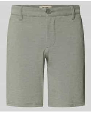 Only & Sons Regular Fit Chinobermuda Van Viscosemix Model 'Mark' - Grijs