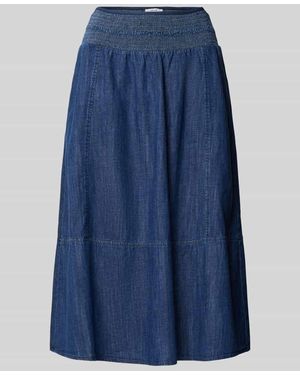 Opus Jeansrock mit elastischem Bund Modell 'Ropini' - Blau