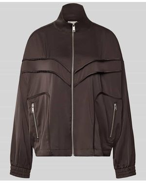 Gestuz Relaxed Fit Jacke mit Stehkragen Modell 'Darzi' - Braun