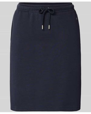 GANT Knielanger Sweatrock mit Label-Stitching - Blau