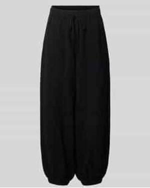 Opus Relaxed Fit Broek Van Viscosemix Model 'Myha' - Zwart