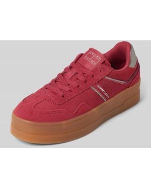Tommy Hilfiger Sneaker Mit Label-Details - Rot