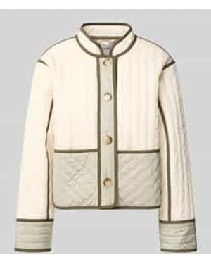 Comma, Jack Met Opstaande Kraag En Knoopsluiting - Naturel