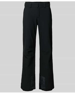 Luhta Flared Stoffhose mit Reißverschlusstaschen Modell 'KUMPULA' - Schwarz