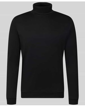 RAGMAN Regular Fit Langarmshirt mit Rollkragen Modell 'Pima' - Schwarz