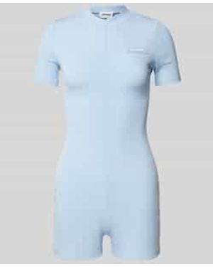 Sixth June Jumpsuit Met Fijnrib - Blauw