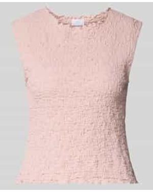 Jake*s Top Met Structuurpatroon En Ronde Hals - Roze