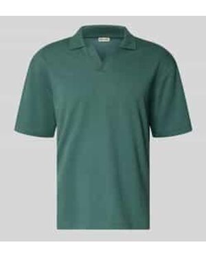 Only & Sons Boxy Fit Poloshirt Van Katoenmix Model 'Caspian Airlex' - Groen