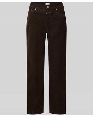 Closed Straight Fit Jeans in Cord-Optik Modell 'Milo' - Schwarz