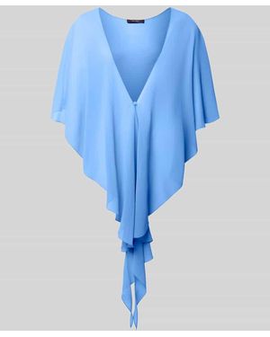 Vera Mont Stola aus Chiffon mit Knopfverschluss - Blau