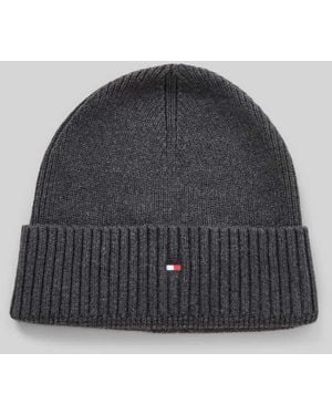 Tommy Hilfiger Mütze aus Baumwoll-Kaschmir-Mix - Schwarz