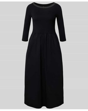 Zero Midikleid mit Rundhalsausschnitt - Schwarz