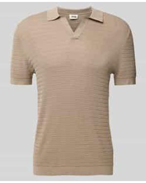 DRYKORN Regular Fit Poloshirt Met V-hals - Naturel