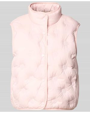 Marc Cain Regular Fit Weste in Stepp-Optik - Pink